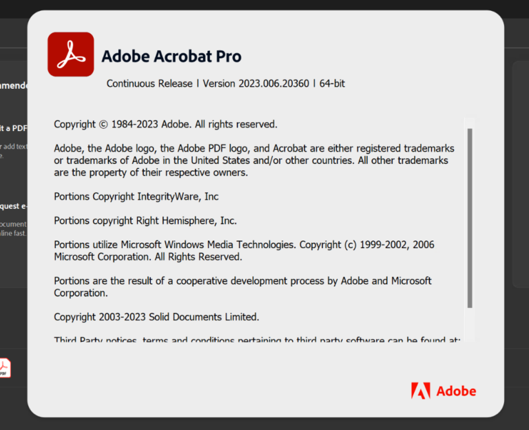 Adobe Acrobat Pro DC 2023 ตัวเต็มถาวร (Windows) - โหลดฟรี