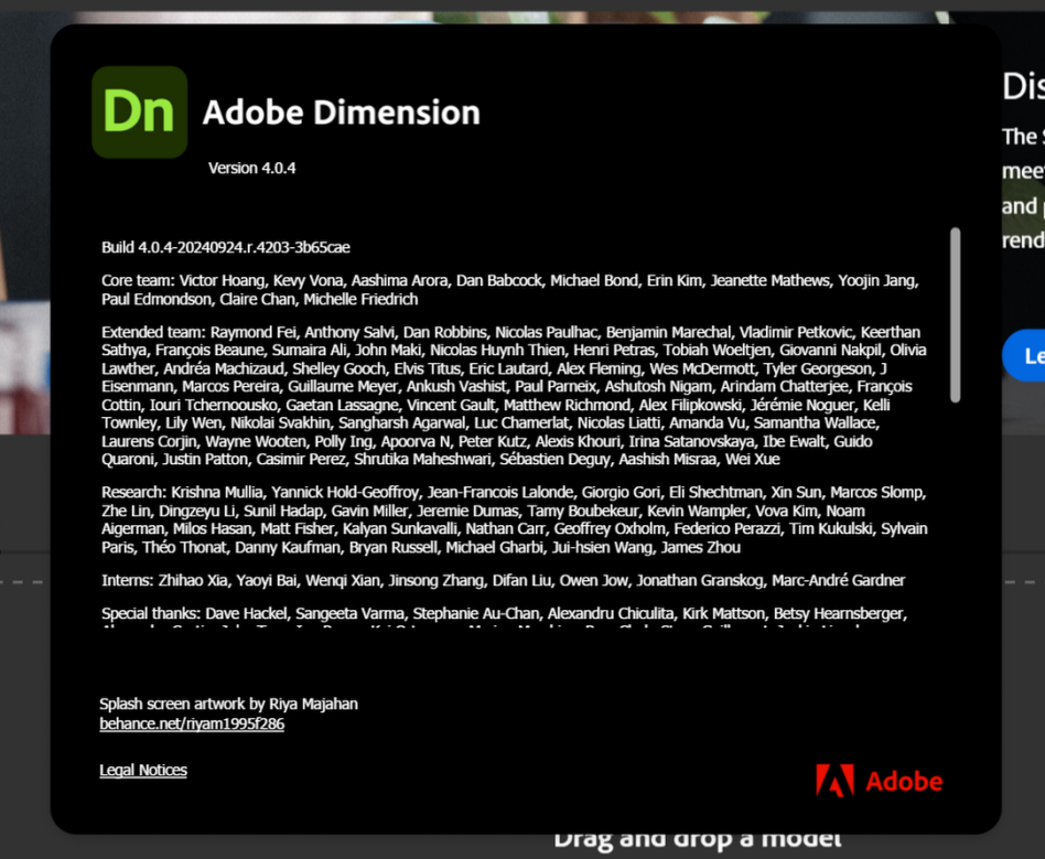 Adobe Dimension 4.0.4