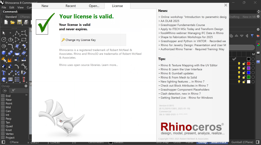 Rhino (Rhinoceros 3D) 8.15